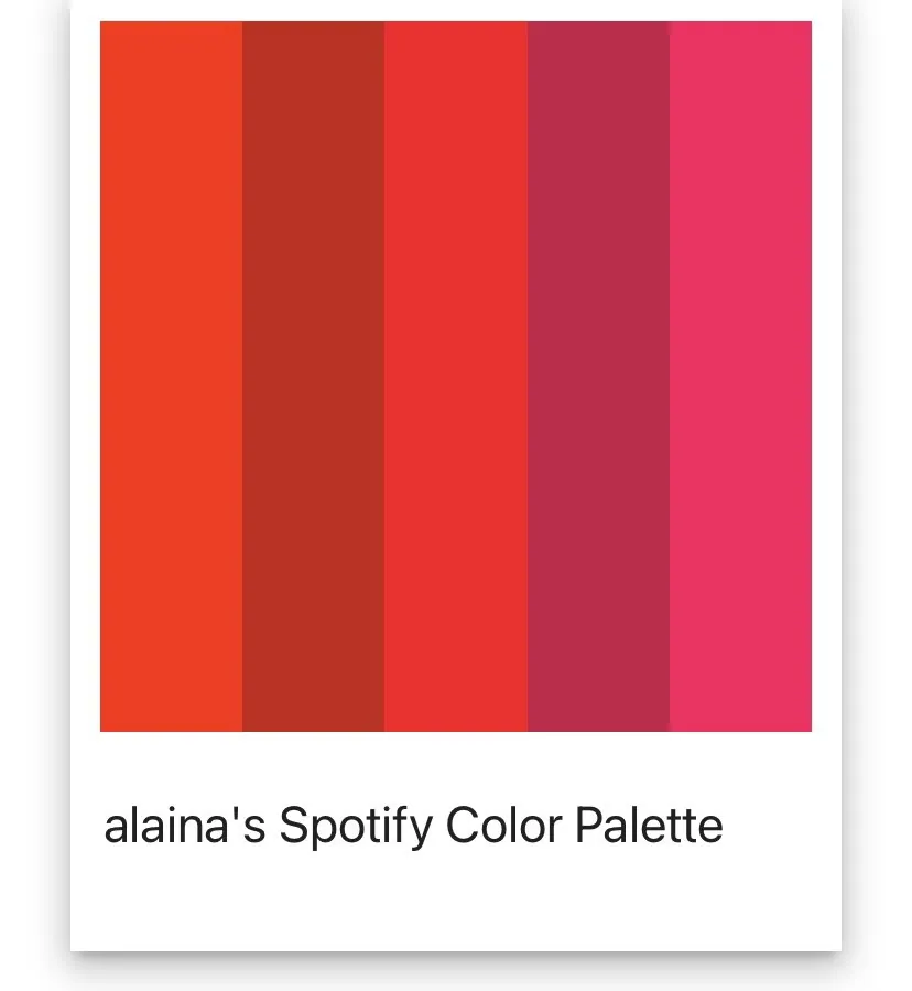 Red Spotify Color Palette