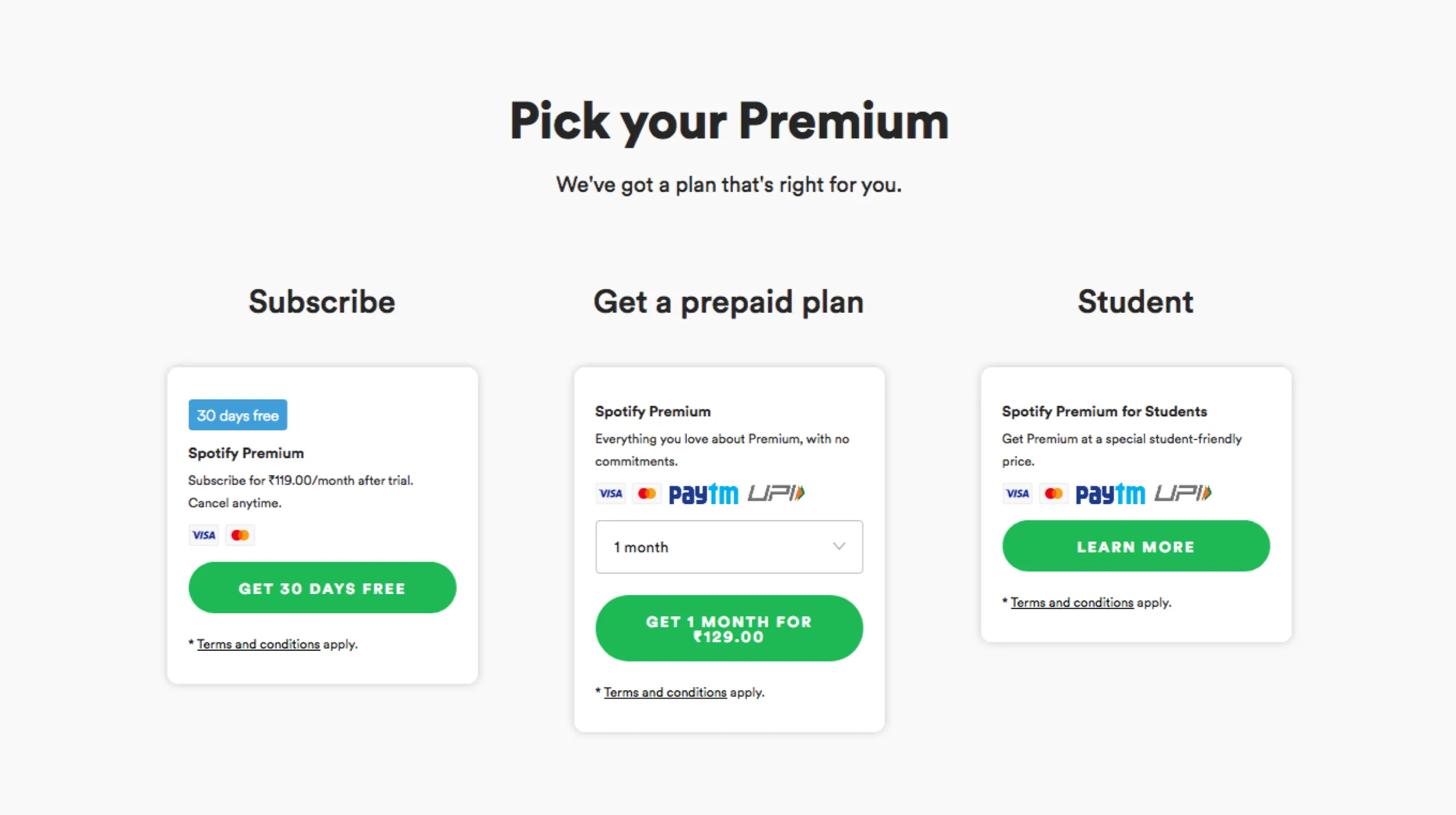 Spotify Premium Free Trial Using UPI
